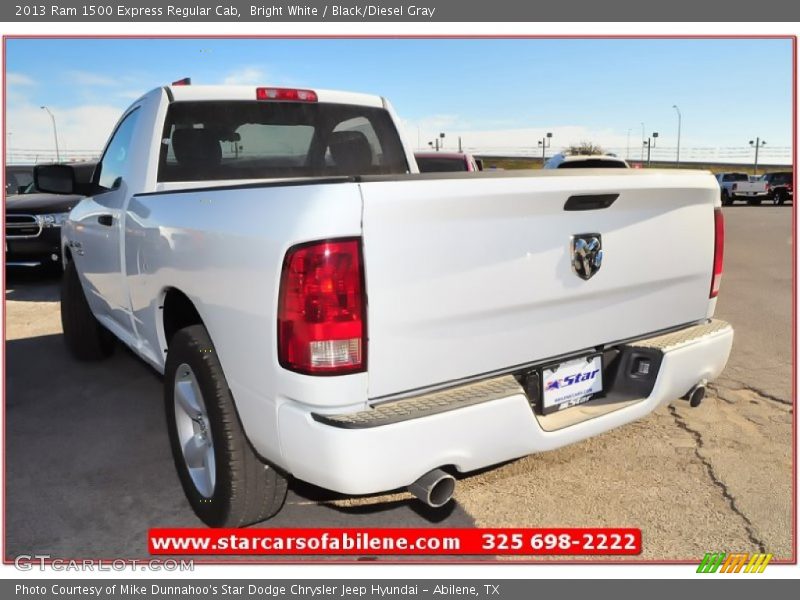 Bright White / Black/Diesel Gray 2013 Ram 1500 Express Regular Cab