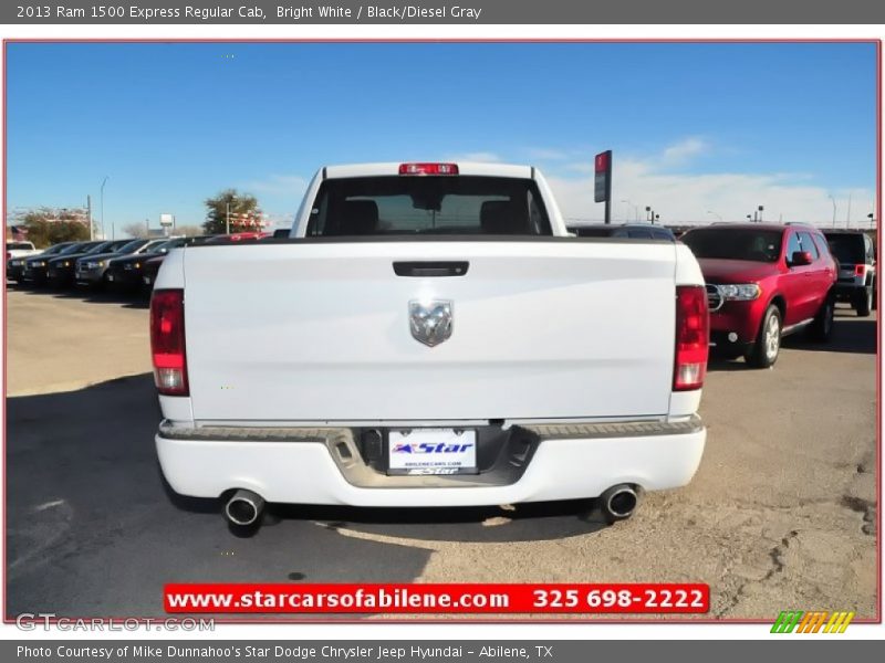 Bright White / Black/Diesel Gray 2013 Ram 1500 Express Regular Cab
