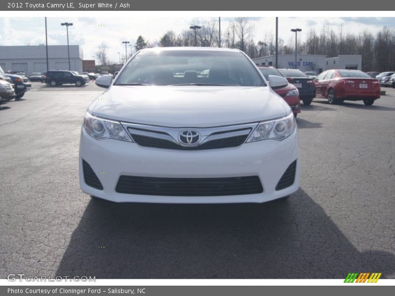 Super White / Ash 2012 Toyota Camry LE