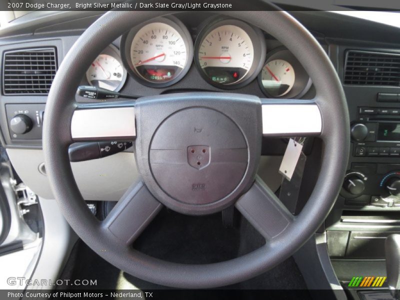 Bright Silver Metallic / Dark Slate Gray/Light Graystone 2007 Dodge Charger