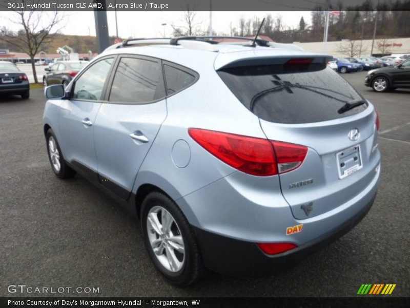 Aurora Blue / Taupe 2011 Hyundai Tucson GLS AWD