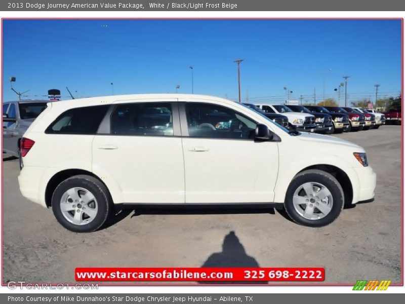 White / Black/Light Frost Beige 2013 Dodge Journey American Value Package
