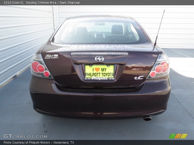 Sizzling Crimson Mica / Dark Charcoal 2010 Scion tC