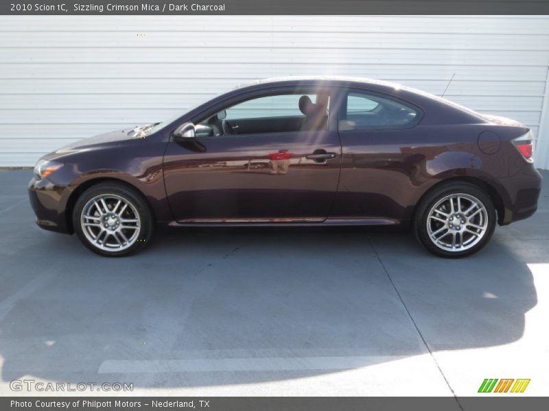 Sizzling Crimson Mica / Dark Charcoal 2010 Scion tC