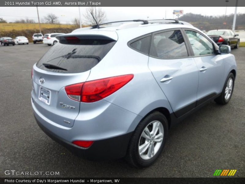 Aurora Blue / Taupe 2011 Hyundai Tucson GLS AWD