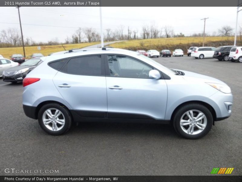 Aurora Blue / Taupe 2011 Hyundai Tucson GLS AWD