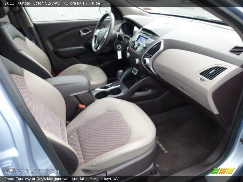 Aurora Blue / Taupe 2011 Hyundai Tucson GLS AWD