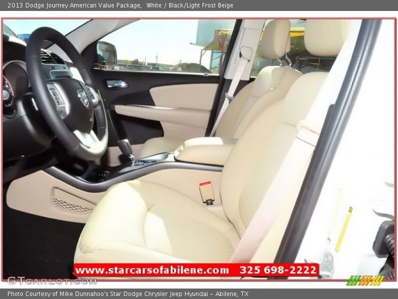 White / Black/Light Frost Beige 2013 Dodge Journey American Value Package
