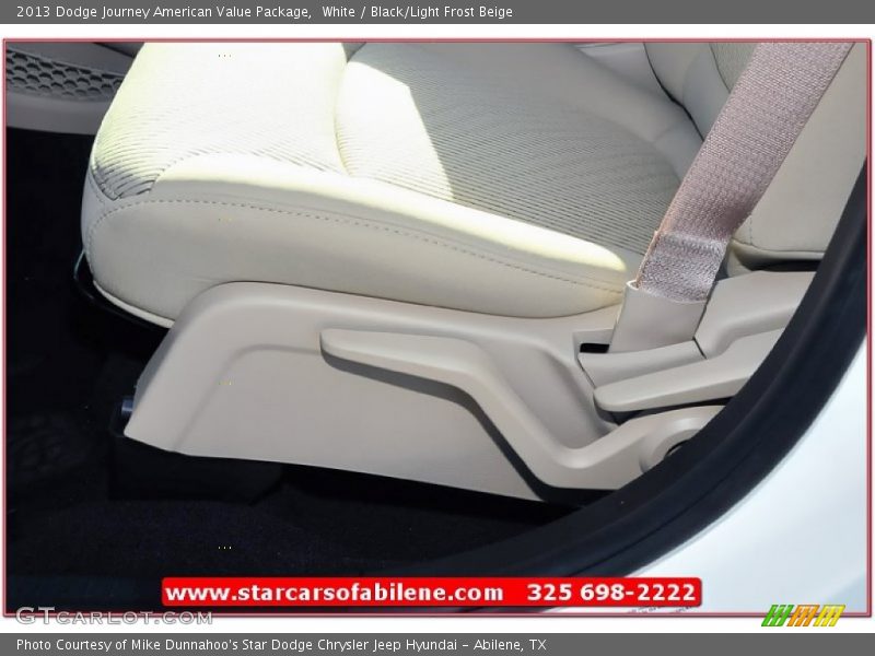 White / Black/Light Frost Beige 2013 Dodge Journey American Value Package