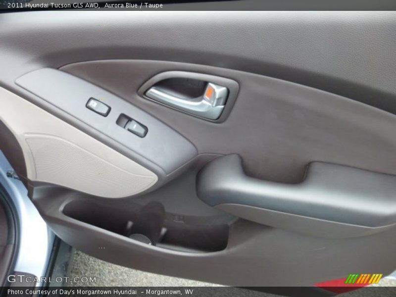 Aurora Blue / Taupe 2011 Hyundai Tucson GLS AWD