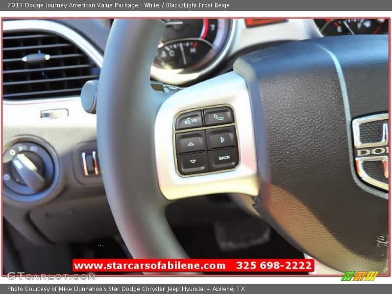 White / Black/Light Frost Beige 2013 Dodge Journey American Value Package
