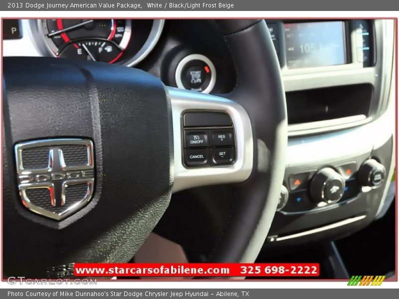 White / Black/Light Frost Beige 2013 Dodge Journey American Value Package