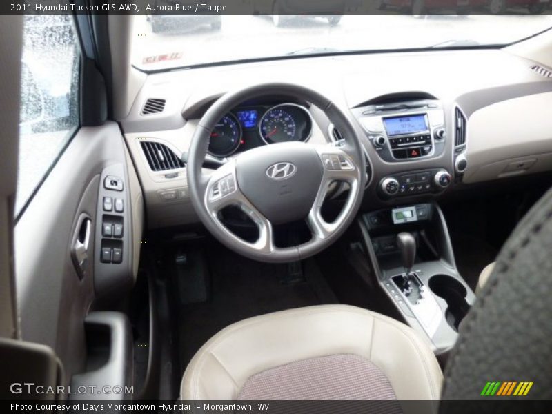 Aurora Blue / Taupe 2011 Hyundai Tucson GLS AWD