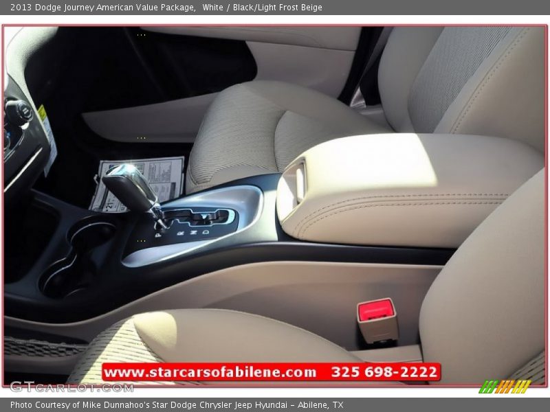 White / Black/Light Frost Beige 2013 Dodge Journey American Value Package