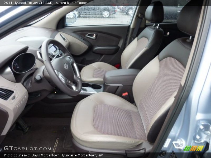 Aurora Blue / Taupe 2011 Hyundai Tucson GLS AWD