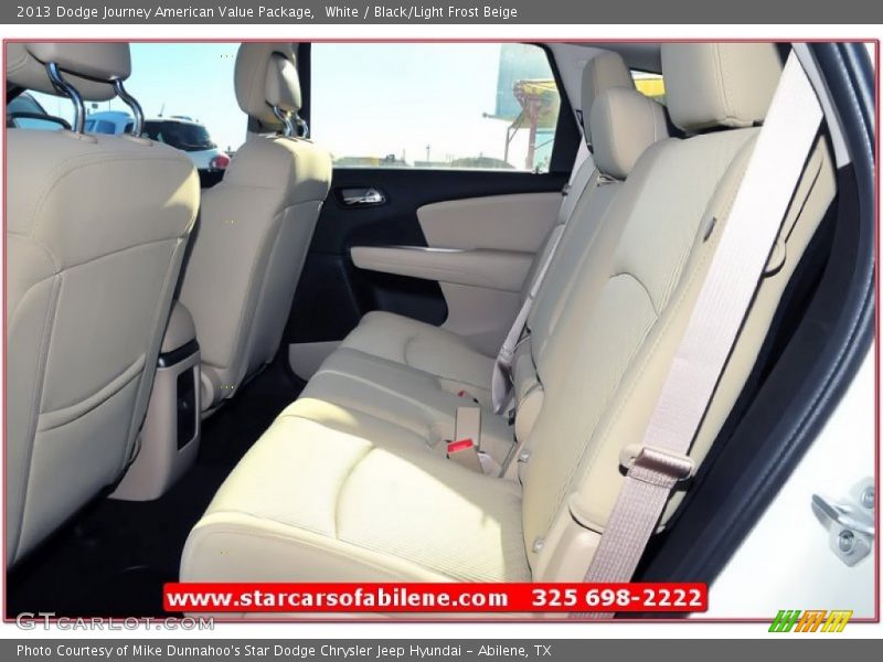 White / Black/Light Frost Beige 2013 Dodge Journey American Value Package