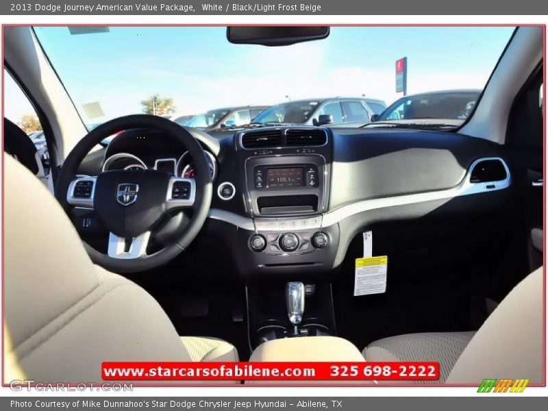 White / Black/Light Frost Beige 2013 Dodge Journey American Value Package