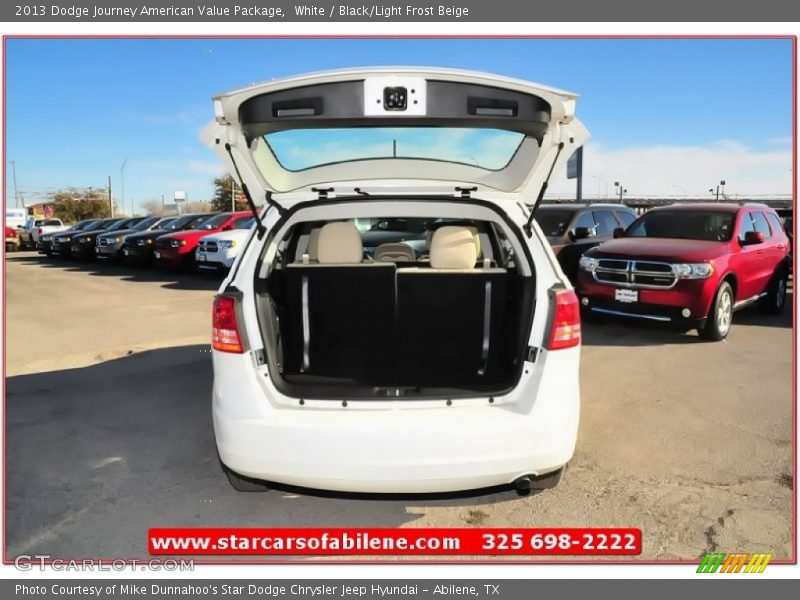 White / Black/Light Frost Beige 2013 Dodge Journey American Value Package