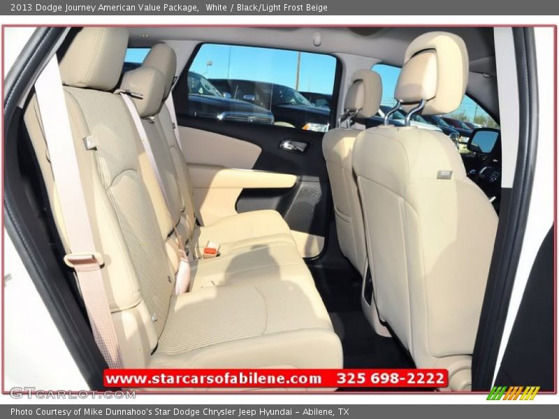White / Black/Light Frost Beige 2013 Dodge Journey American Value Package