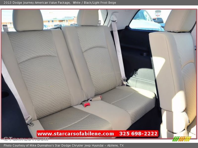 White / Black/Light Frost Beige 2013 Dodge Journey American Value Package