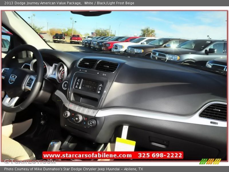 White / Black/Light Frost Beige 2013 Dodge Journey American Value Package