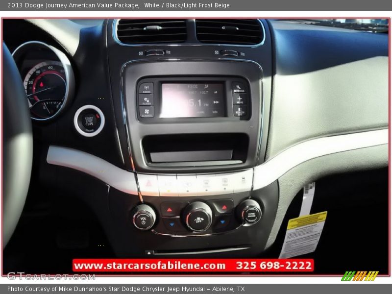 White / Black/Light Frost Beige 2013 Dodge Journey American Value Package