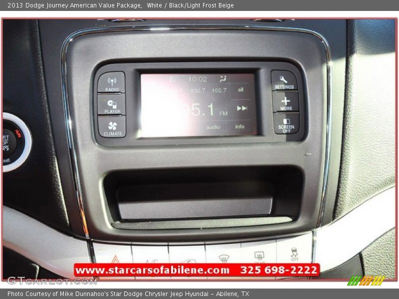 White / Black/Light Frost Beige 2013 Dodge Journey American Value Package