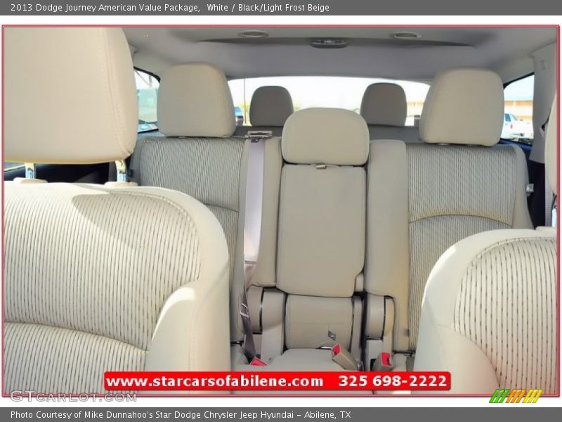 White / Black/Light Frost Beige 2013 Dodge Journey American Value Package