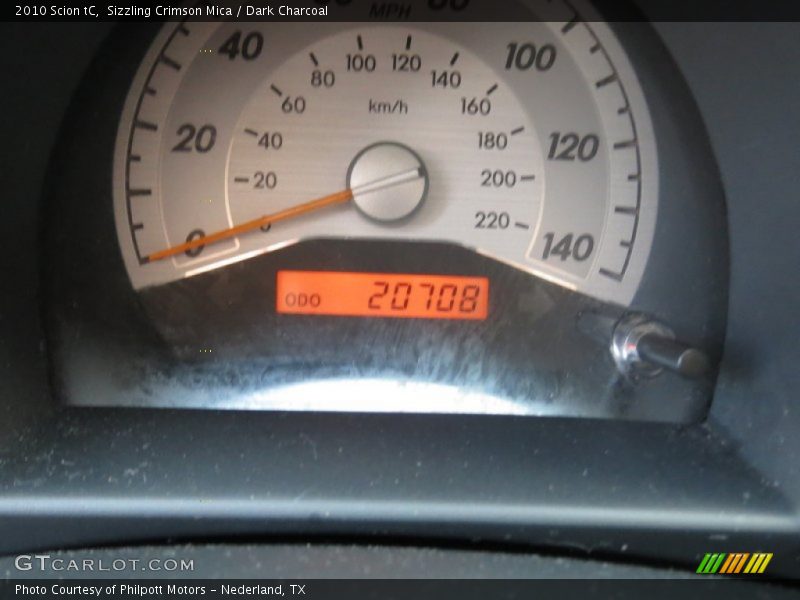 Sizzling Crimson Mica / Dark Charcoal 2010 Scion tC