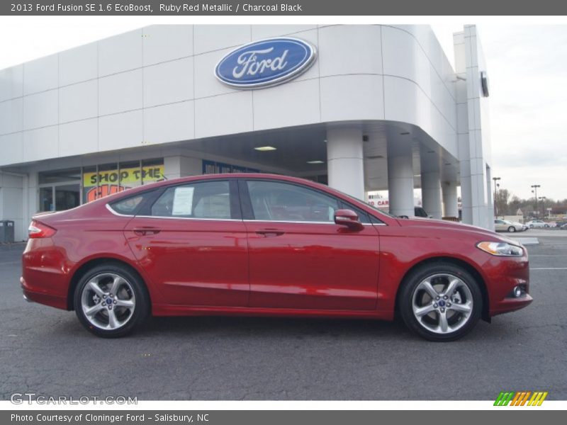 Ruby Red Metallic / Charcoal Black 2013 Ford Fusion SE 1.6 EcoBoost