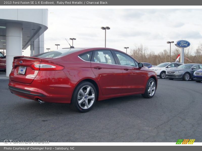 Ruby Red Metallic / Charcoal Black 2013 Ford Fusion SE 1.6 EcoBoost