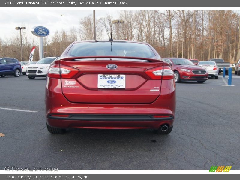 Ruby Red Metallic / Charcoal Black 2013 Ford Fusion SE 1.6 EcoBoost
