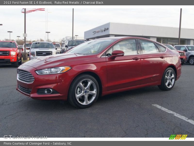 Ruby Red Metallic / Charcoal Black 2013 Ford Fusion SE 1.6 EcoBoost