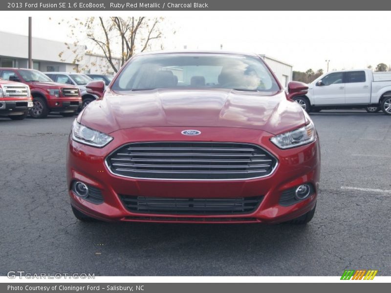 Ruby Red Metallic / Charcoal Black 2013 Ford Fusion SE 1.6 EcoBoost