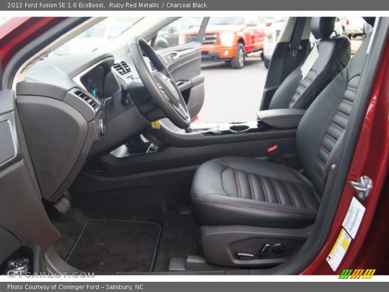 Ruby Red Metallic / Charcoal Black 2013 Ford Fusion SE 1.6 EcoBoost