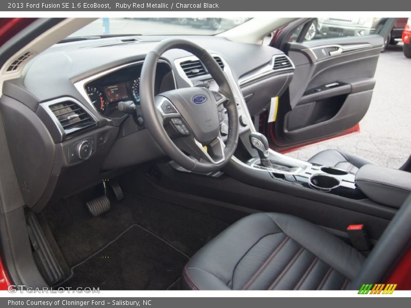 Ruby Red Metallic / Charcoal Black 2013 Ford Fusion SE 1.6 EcoBoost