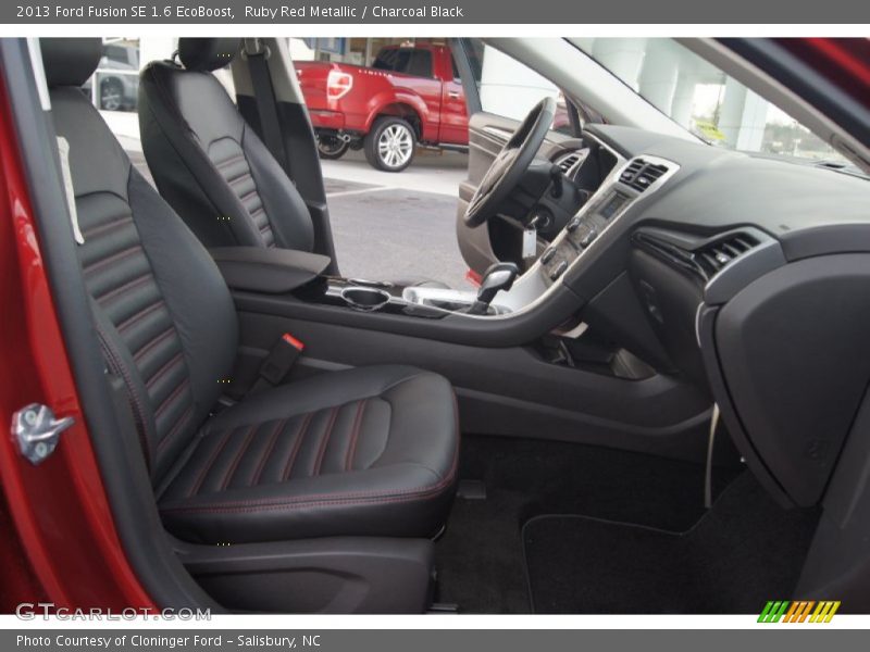 Ruby Red Metallic / Charcoal Black 2013 Ford Fusion SE 1.6 EcoBoost