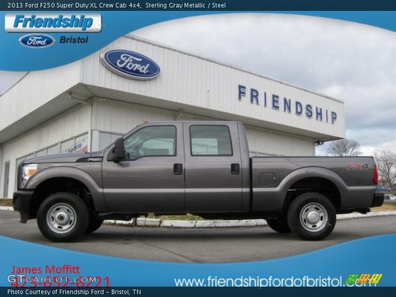 Sterling Gray Metallic / Steel 2013 Ford F250 Super Duty XL Crew Cab 4x4
