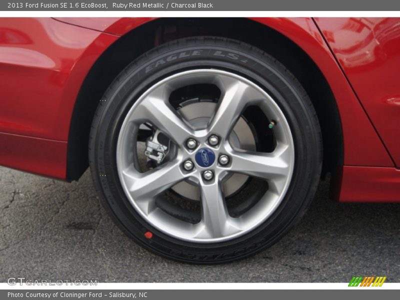 Ruby Red Metallic / Charcoal Black 2013 Ford Fusion SE 1.6 EcoBoost