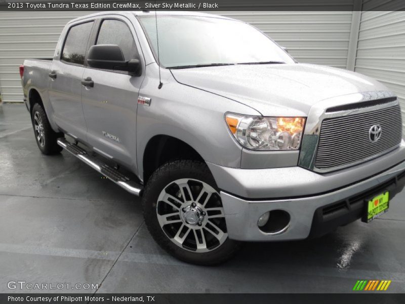 Silver Sky Metallic / Black 2013 Toyota Tundra Texas Edition CrewMax