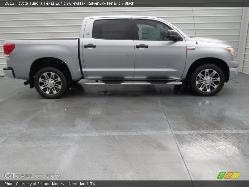 Silver Sky Metallic / Black 2013 Toyota Tundra Texas Edition CrewMax