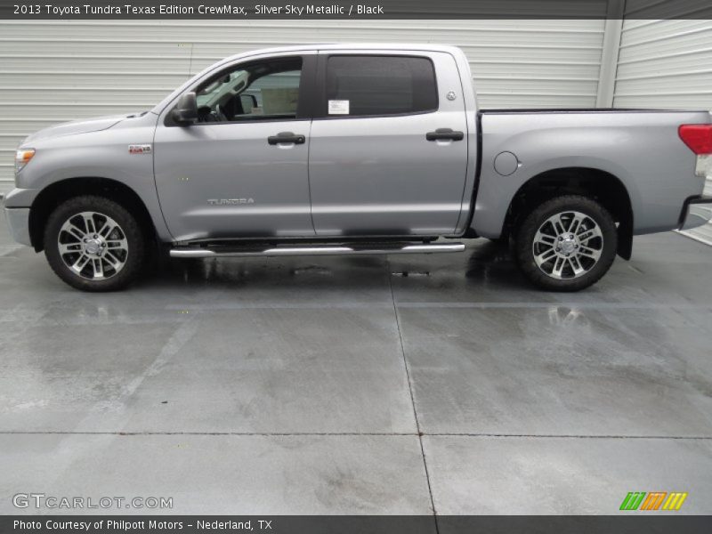 Silver Sky Metallic / Black 2013 Toyota Tundra Texas Edition CrewMax