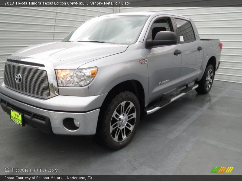 Silver Sky Metallic / Black 2013 Toyota Tundra Texas Edition CrewMax