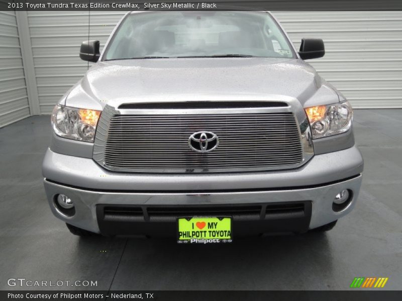 Silver Sky Metallic / Black 2013 Toyota Tundra Texas Edition CrewMax