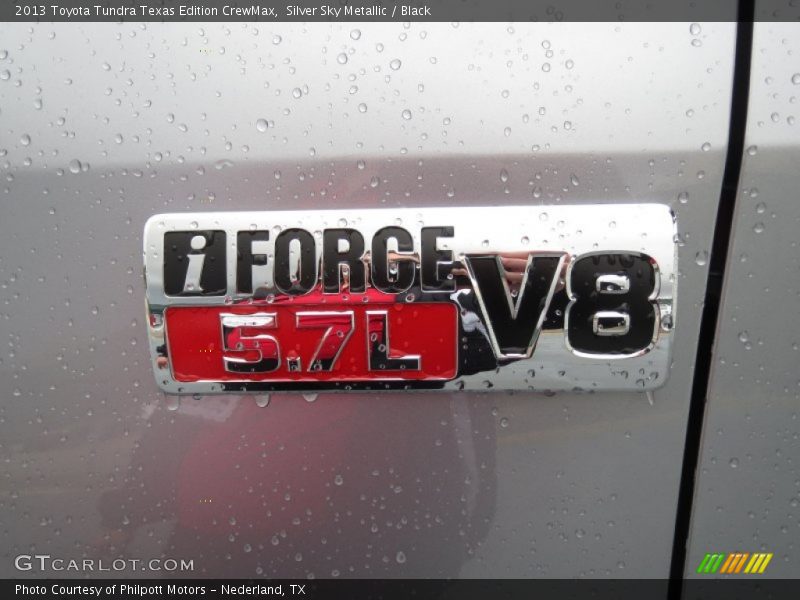 Silver Sky Metallic / Black 2013 Toyota Tundra Texas Edition CrewMax