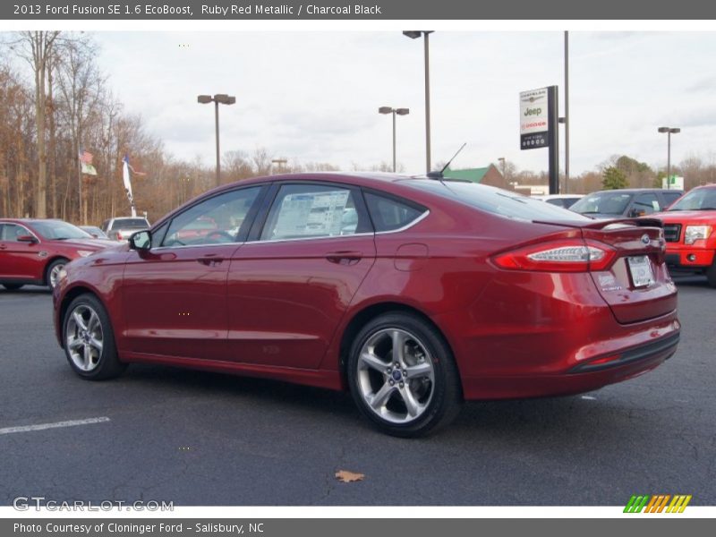 Ruby Red Metallic / Charcoal Black 2013 Ford Fusion SE 1.6 EcoBoost