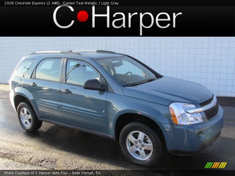 Golden Teal Metallic / Light Gray 2008 Chevrolet Equinox LS AWD