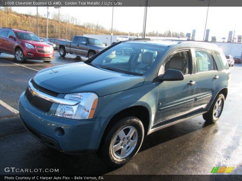 Golden Teal Metallic / Light Gray 2008 Chevrolet Equinox LS AWD