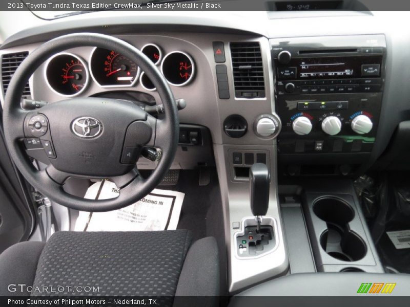 Silver Sky Metallic / Black 2013 Toyota Tundra Texas Edition CrewMax