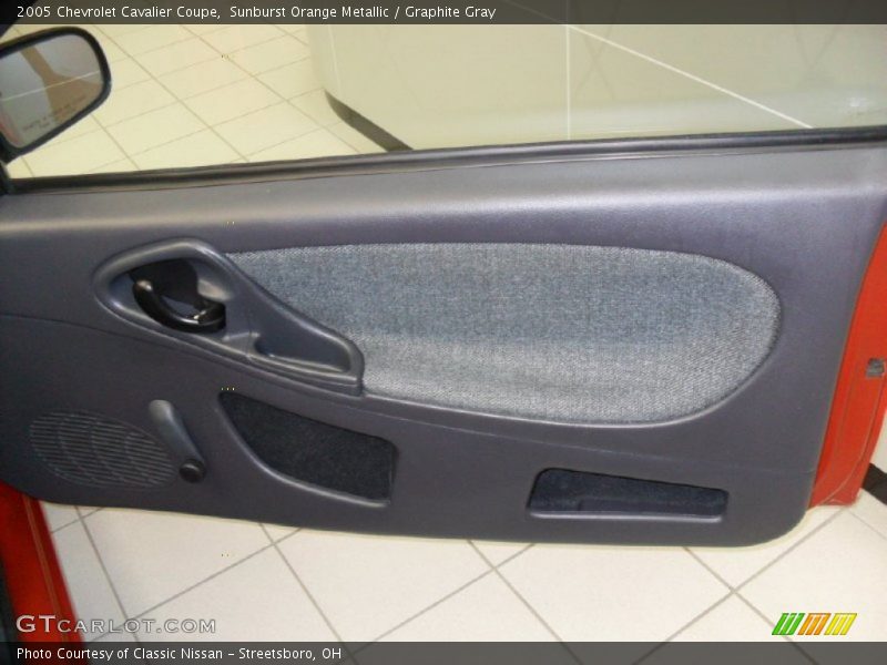 Sunburst Orange Metallic / Graphite Gray 2005 Chevrolet Cavalier Coupe